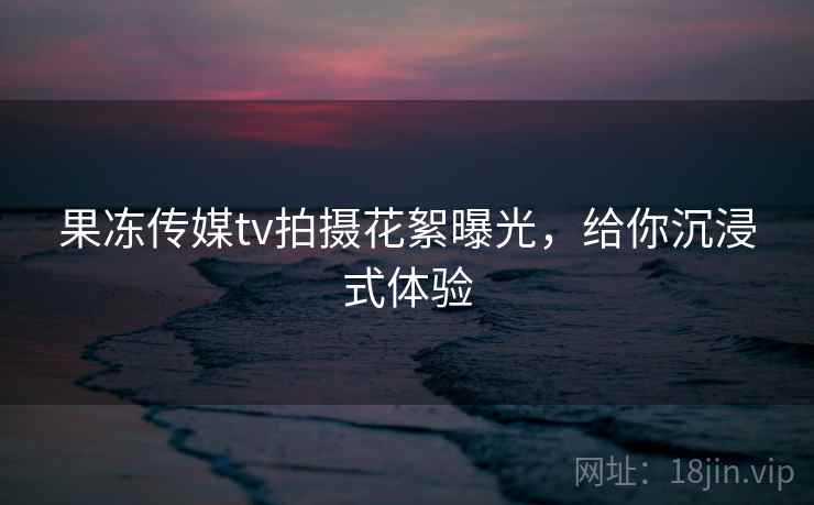 果冻传媒tv拍摄花絮曝光，给你沉浸式体验
